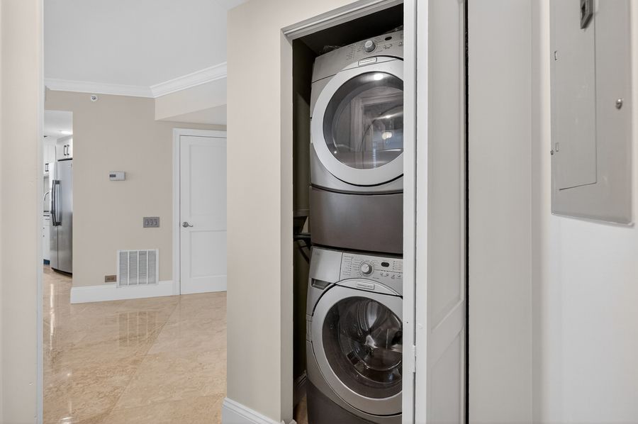 Full-size washer and dryer in the residence